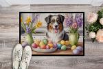 NEW Decorating Easter Australian Shepherd Doormat Front Door Mat Indoor Outdoor Rugs for Entryway, Non Slip Washable Low Pile, 18H X 27W