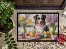 NEW Decorating Easter Australian Shepherd Doormat Front Door Mat Indoor Outdoor Rugs for Entryway, Non Slip Washable Low Pile, 18H X 27W