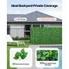 Artificial Plant Wall, 4 PCS, Each Panel 2 x 8 ft Artificial Boxwood Panels, Sun Protection Greenery Backdrop Privacy Hedge Fence