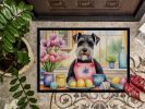 NEW Decorating Easter Schnauzer Doormat Front Door Mat Indoor Outdoor Rugs for Entryway, Non Slip Washable Low Pile, 18H X 27W