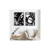 4 Pack Black Abstract Metal Wall Art, Minimalist Décor Single Line Art Wall Décor, 3D Textured Metal Wall Sculptures