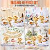 10PCS 16cm/6.3' Tall Wedding Flower Vase, Metal Wedding Centerpiece, Gold Floral Arrangement Stand Display Rack for Tables Wedding Dinner Party