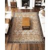 Area Rug, 7.5 x 9.5 ft Large Washable Rug, Non-Slip and Tear-Resistant Soft Carpet, Pet & Child Friendly Vintage Area Rugs, Indoor Mat for Bedroo