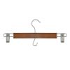 Walnut Finish Solid Wood Pant & Skirt Hangers, 36 Pack