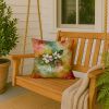 Virginia American Dogwood in Watercolor Throw Pillow Machine Washable, Indoor Outdoor Decorative Pillow for Couch, Bed or Patio, 18Hx18W