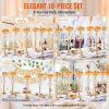 10PCS 55cm/21.65' Tall Crystal Wedding Flower Stand, Metal Wedding Centerpiece Vase