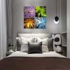 4 Panels Canvas Wall Art Spring Summer Autumn Winter Four Seasons Landscape Color Tree Painting Picture Prints Modern Giclee Artwork Stretched an