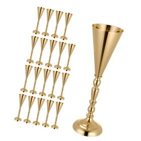 20 PCS Wedding Flower Vase, 16.9 in Tall Trumpet Flower Table Centerpieces, Banquet Vases Easy Installation