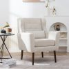 Modern Accent Chair Upholstered Foam Filled Living Room Chairs Comfy Reading Chair Mid Century Modern Chair with Chenille Fabric Lounge Arm Chair