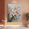 Hand Painted Oil Painting Abstract Original Flower Oil Painting On Canvas Large Wall Art Original White Floral Painting Floral Custom Painting Li